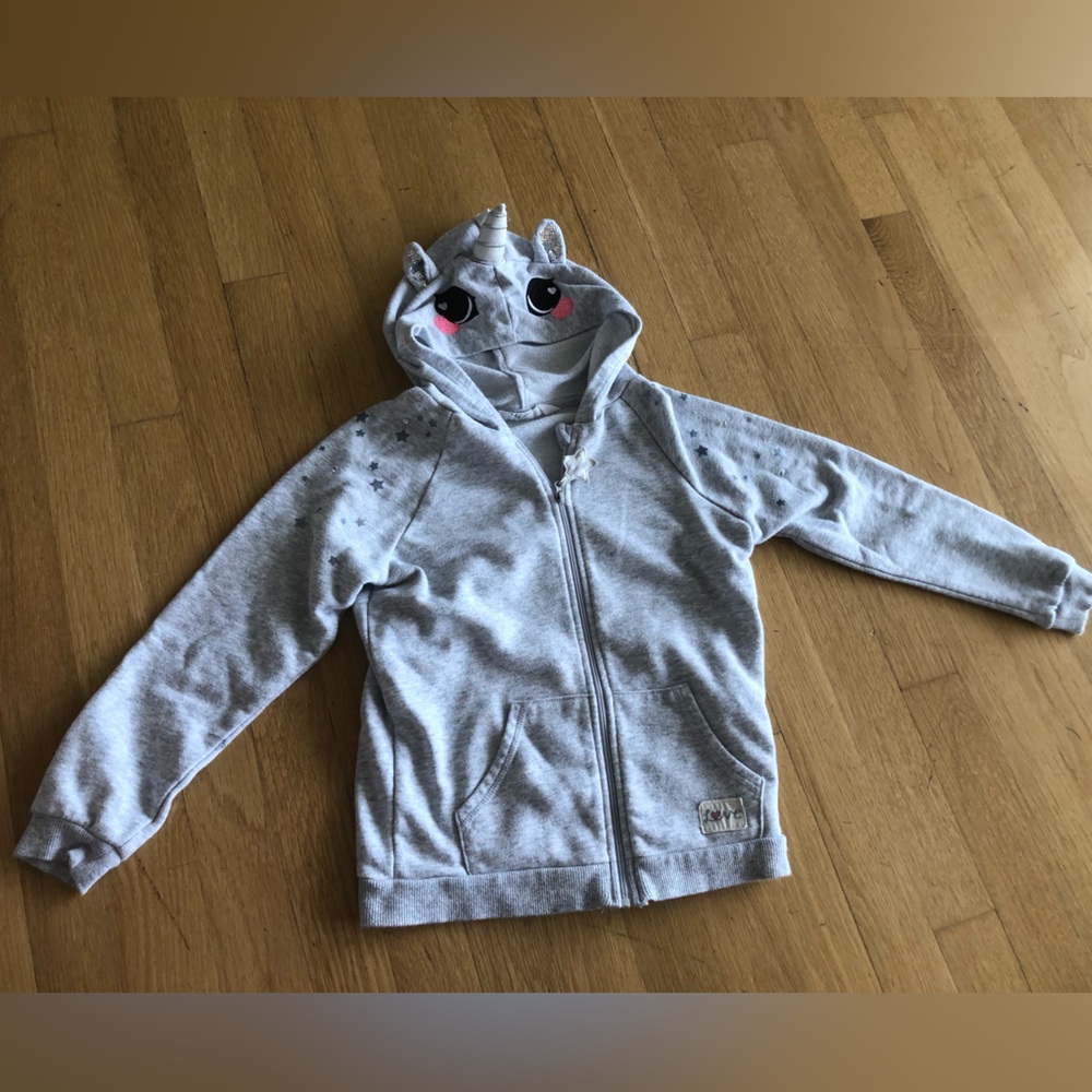 H&M unicorn hoodie zip up sweatshirt